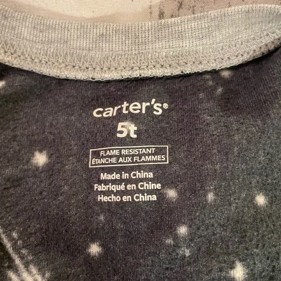 Carter’s fleece galaxy footie pajamas 5T - Picture 2 of 4